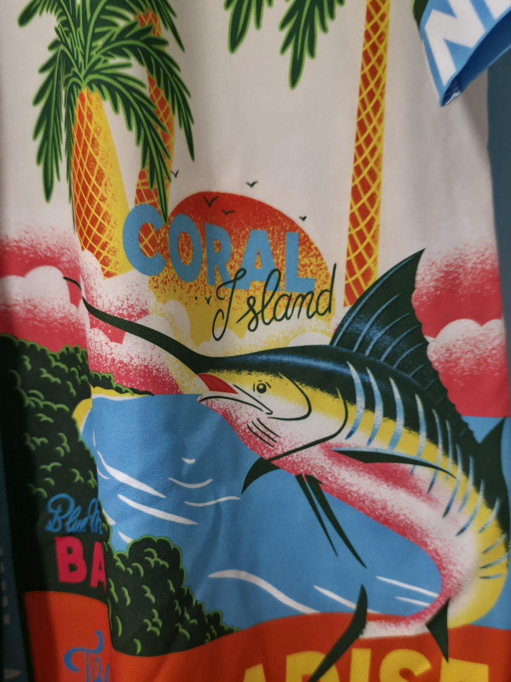 Tropical Colorblock Button-Down Shirt - Multi - Picture 3 of 5